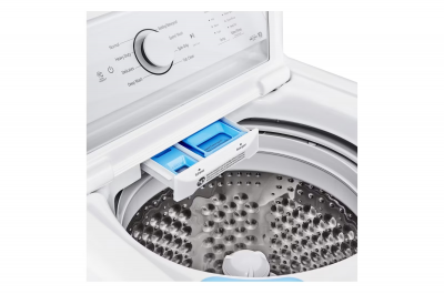 27" LG 4.8 Cu. Ft. Top Load Washer with Agitator and SlamProof Glass Lid in White - WT6105CW