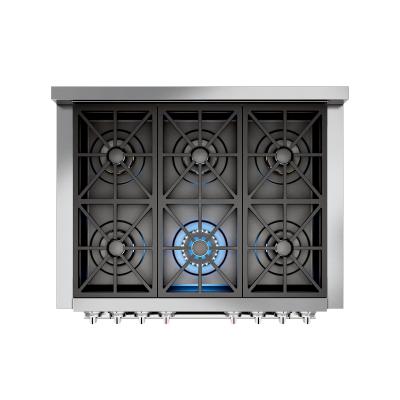 36'' Fulgor Milano Dual Fuel Professional Range - F6PDF366S1