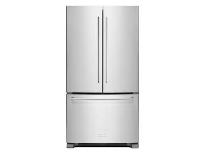 36" KitchenAid 20 Cu. Ft. Width Counter-Depth French Door Refrigerator with Interior Dispense - KRFC300ESS