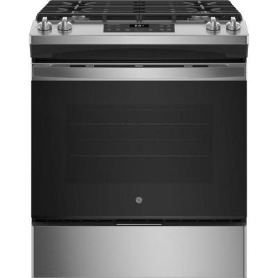 30" GE 5.3 Cu. Ft. Slide In Gas Range in Stainless Steel - JCGSS61SPSS