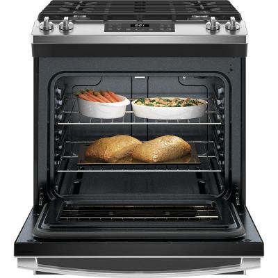 30" GE 5.3 Cu. Ft. Slide In Gas Range in Stainless Steel - JCGSS61SPSS