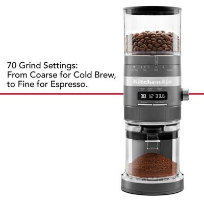 KitchenAid Burr Coffee Grinder in Matte Charcoal Grey - KCG8433DG