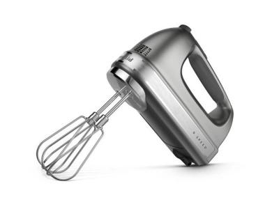 4" KitchenAid 9-Speed Hand Mixer in Contour Silver - KHM926CU
