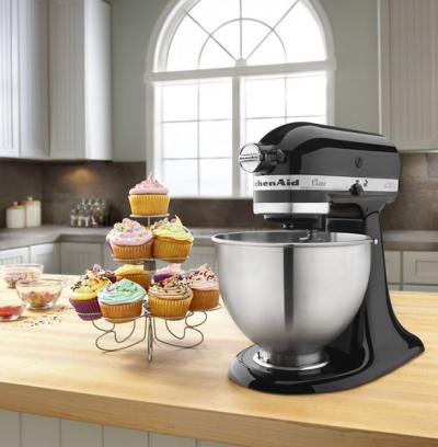 9" KitchenAid Classic Series 4.5 Quart Tilt-Head Stand Mixer - K45SSOB