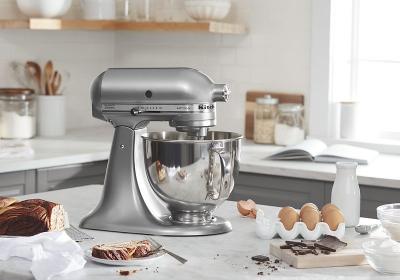9" KitchenAid Artisan Series 5 Quart Tilt-Head Stand Mixer - KSM150PSCU