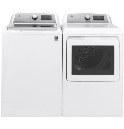 27" GE 5.0  Cu. Ft. Capacity Smart Washer With Sanitize - GTW845CSNWS