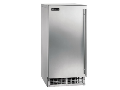 15" Perlick Signature Series Clear Ice Maker with Left Hinge Stainless Steel Door - HP15CIL