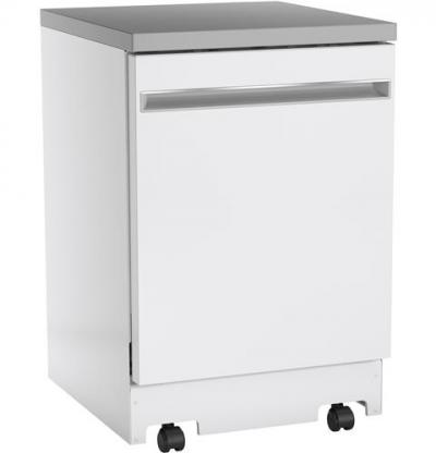 24" GE Portable Dishwasher  With Fully Integrated Controls And Energy Star Qualified - GPT225SGLWW