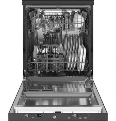 24" GE Interior Portable Dishwasher with Sanitize Cycle in Stainless Steel - GPT225SSLSS