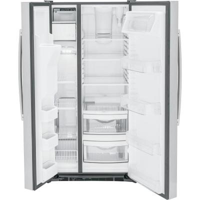 33" GE 23.2 Cu. Ft. Side-By-Side Refrigerator in Stainless Steel - GSS23GYPFS