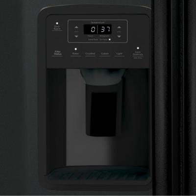 36" GE 23.2 Cu. Ft. Side-By-Side Refrigerator in Black - GSS23GGPBB