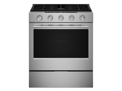 30" Kitchenaid 5.0 Cu. Ft. Smart Slide-in Gas Range with Convection Cooking Modes and 2-in-1 Burner - KSGS530SPS
