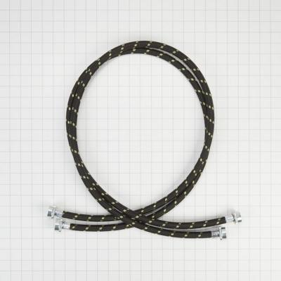 Whirlpool Set of 2 Industrial-Grade 5' Black Nylon Braided Hoses - 8212487RP