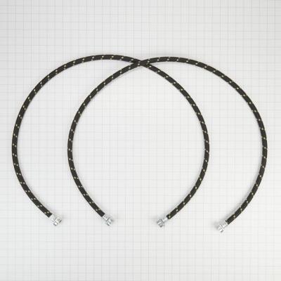 Whirlpool Set of 2 Industrial-Grade 5' Black Nylon Braided Hoses - 8212487RP