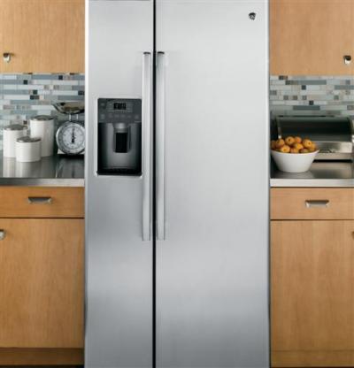 33" GE 23.2 Cu. Ft. Side-By-Side Refrigerator - GSS23GSKSS