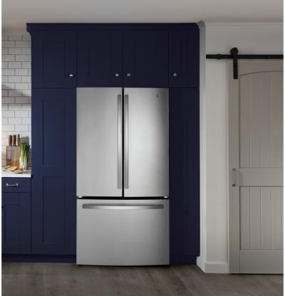 36" GE 27.0 Cu. Ft. Fingerprint Resistant French-Door Refrigerator - GNE27EYMFS