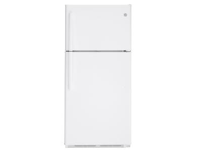 30" GE 18 Cu. Ft. Top-Freezer Refrigerator In White - GTS18FTLKWW