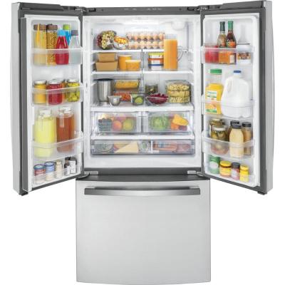 33" GE 18.6 Cu. Ft. Counter-Depth French-Door Refrigerator - GWE19JYLFS