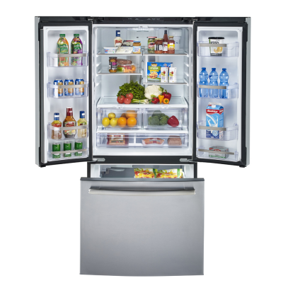 33" GE Profile 20.8 Cu. Ft. French Door Refrigerator In Fingerprint Resistant Stainless Steel - PNE21NYRKFS