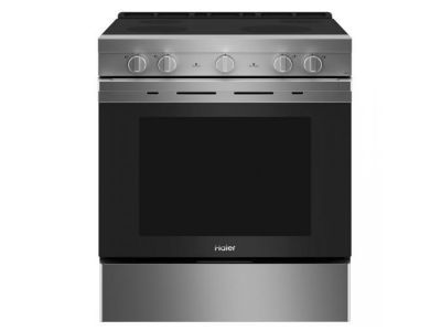 30" Haier Electric Slide-In Range with Wifi in Stainless Steel - QCSS740RNSS