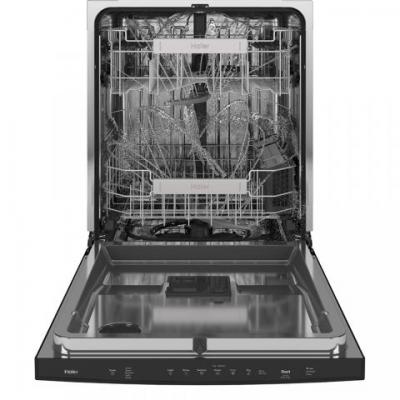 24" Haier Top Control Interior Dishwasher With Sanitize Cycle In Fingerprint Resistant Stainless Steel - QDP555SYNFS