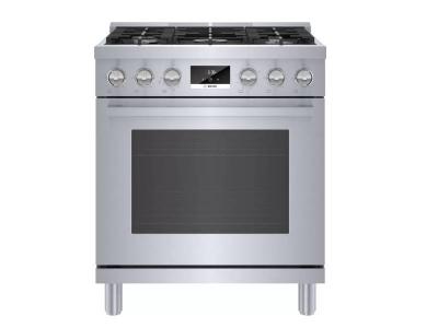 30" Bosch 800 Series Freestanding Gas Range With 5 Burners In Stainless Steel - HGS8055UC