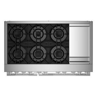48" Jenn-Air Rise Dual-Fuel Professional Range With Chrome-Infused Griddle - JDRP548HL
