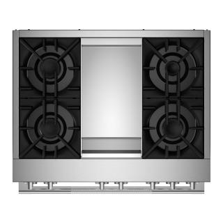 36" Jenn-Air Rise Dual-Fuel Professional-Style Range With Chrome-Infused Griddle - JDRP536HL