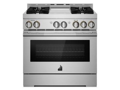 36" Jenn-Air Rise Gas Professional-Style Range With Chrome-Infused Griddle - JGRP536HL