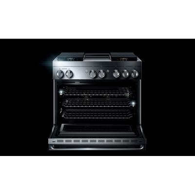 36" Jenn-Air Noir Dual-Fuel Professional-Style Range With Chrome-Infused Griddle - JDRP536HM