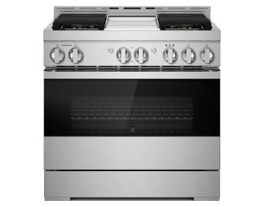 36" Jenn-Air 5.10 Cu. Ft. Professional-Style Gas Range With Chrome-Infused Griddle - JGRP536HM