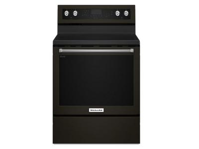 30" KitchenAid 6.4 Cu. Ft. 5-Element Electric Convection Range - YKFEG500EBS